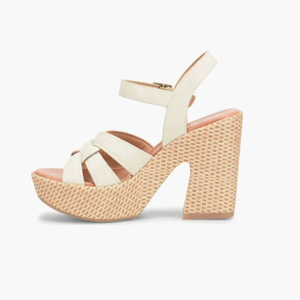 NEW KORKS Dee Wedge Platform (Women) 10M, OFF WHITE